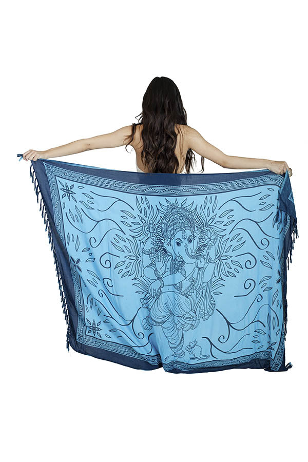 Ganesha Garden Multiway Beach Wrap Sarong Silly Yogi