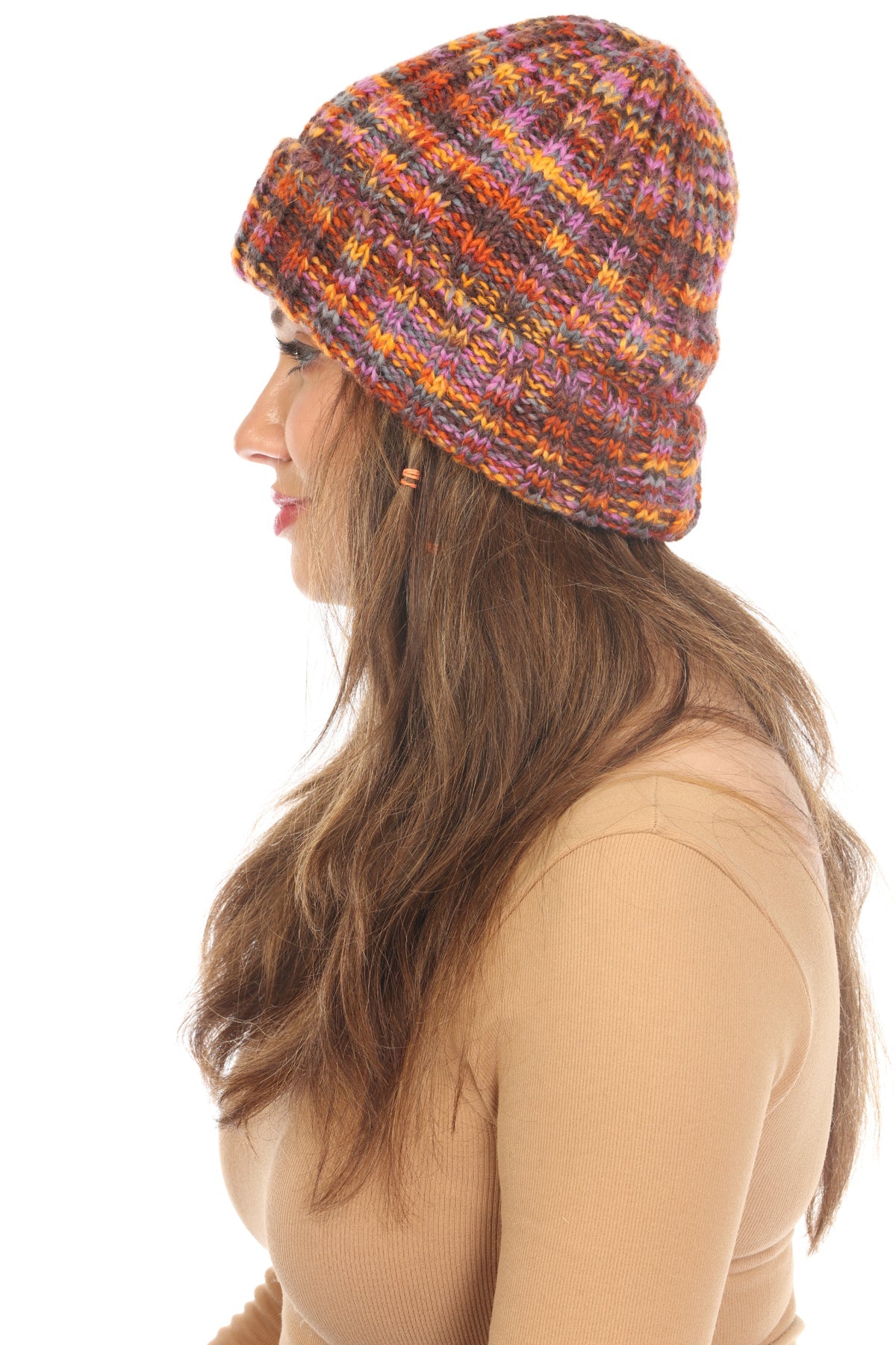 Tie Dye Rib Knit Beanie