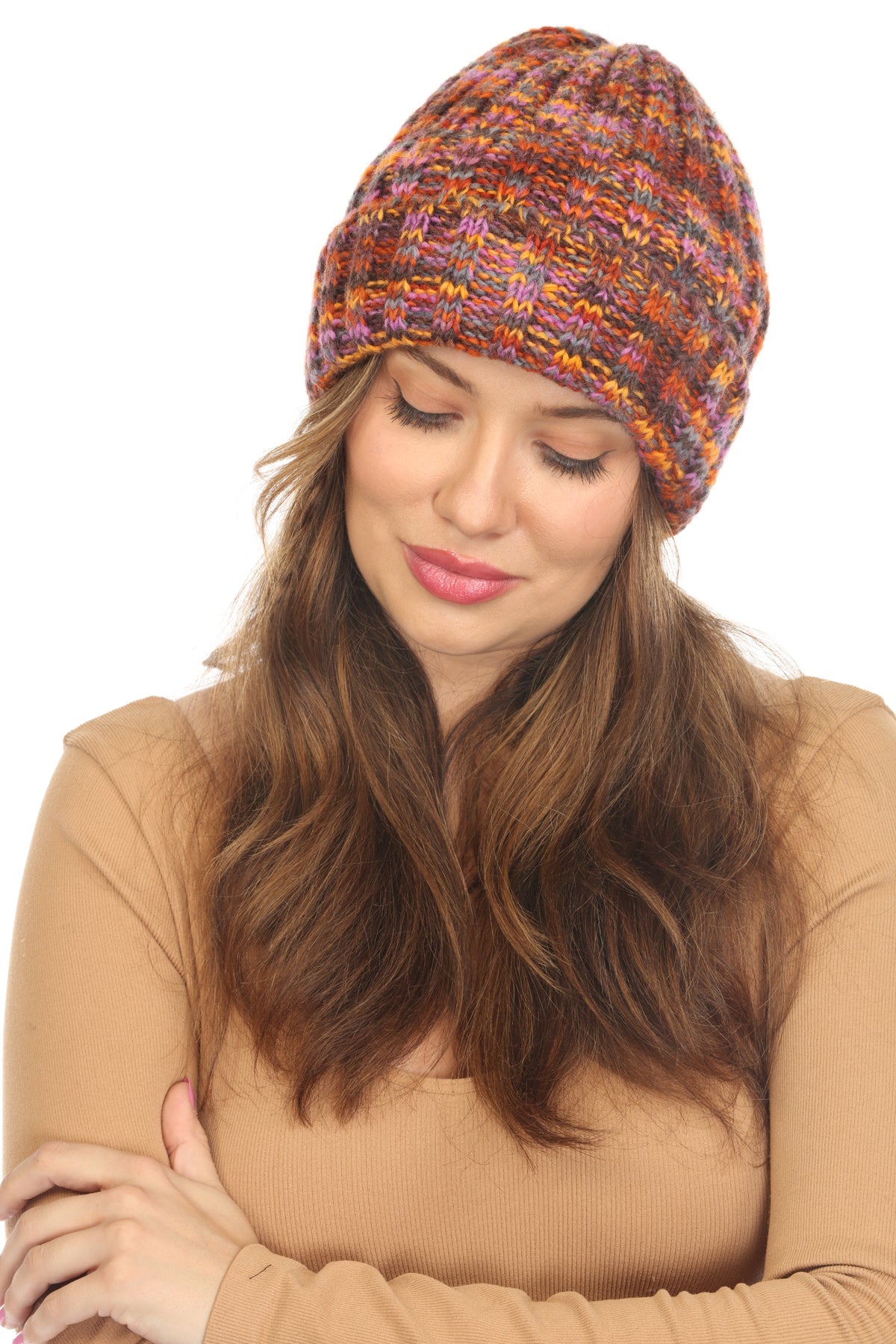 Tie Dye Rib Knit Beanie