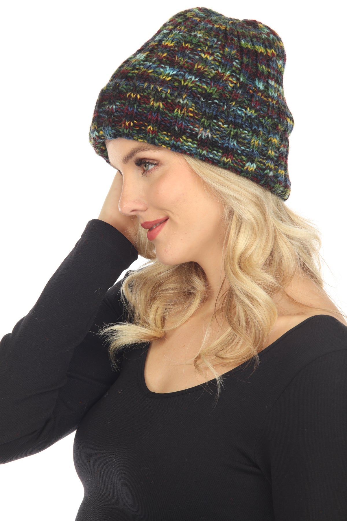 Tie Dye Rib Knit Beanie