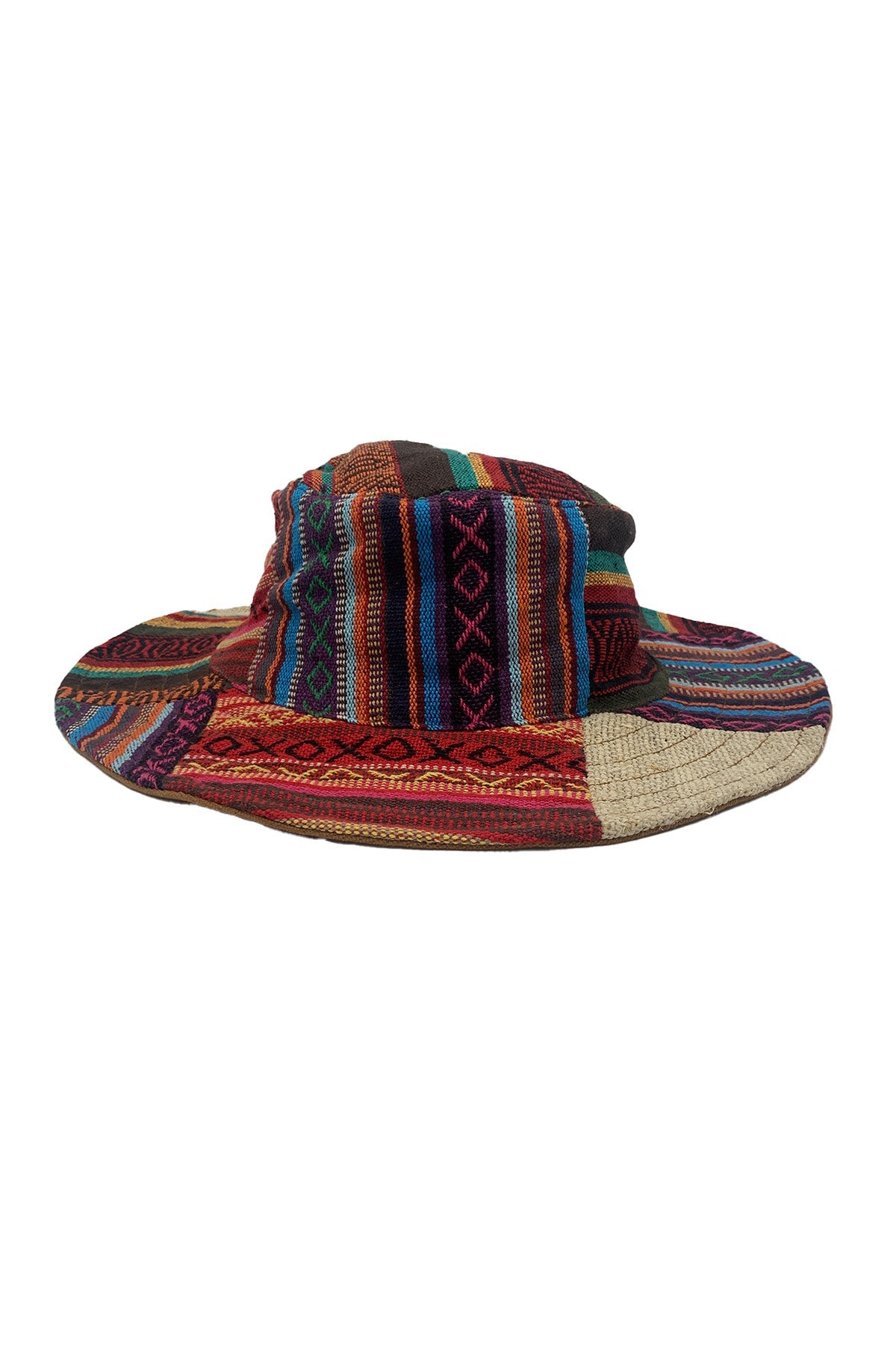 Hemp Cotton Patchwork Boonie Hat