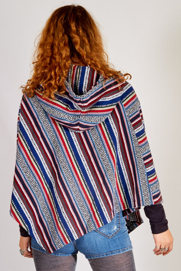 Woodstock Soft-washed Cotton Hoodie Poncho