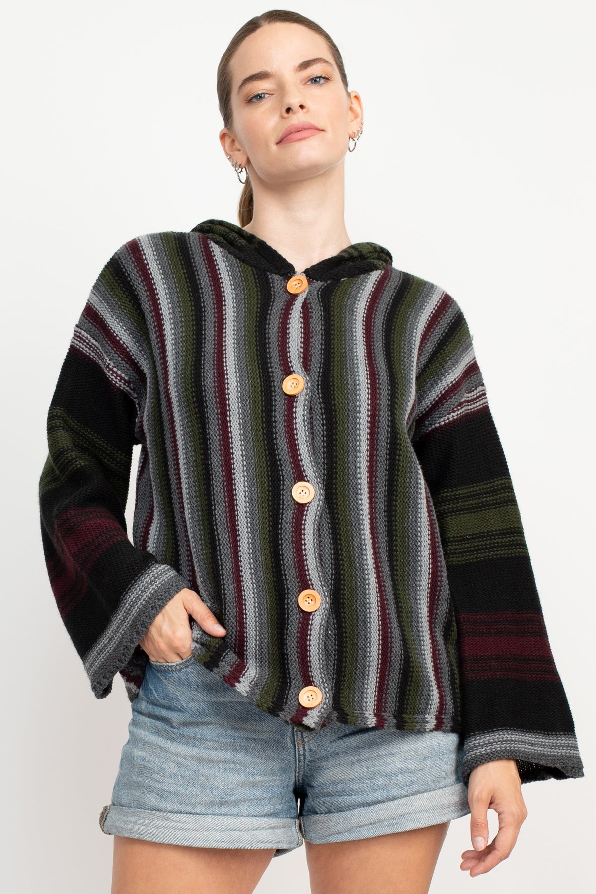 Unisex Striped Knit Sweater