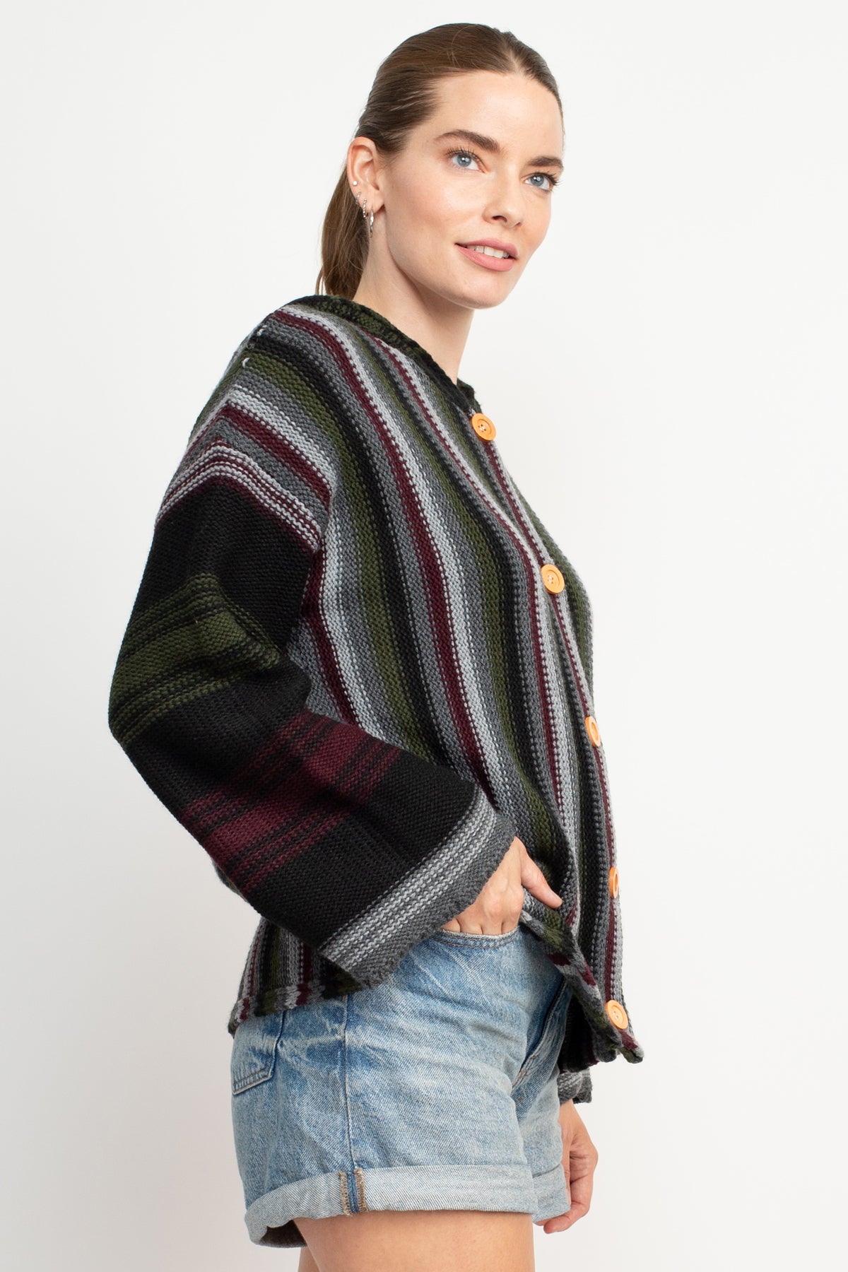 Unisex Striped Knit Sweater