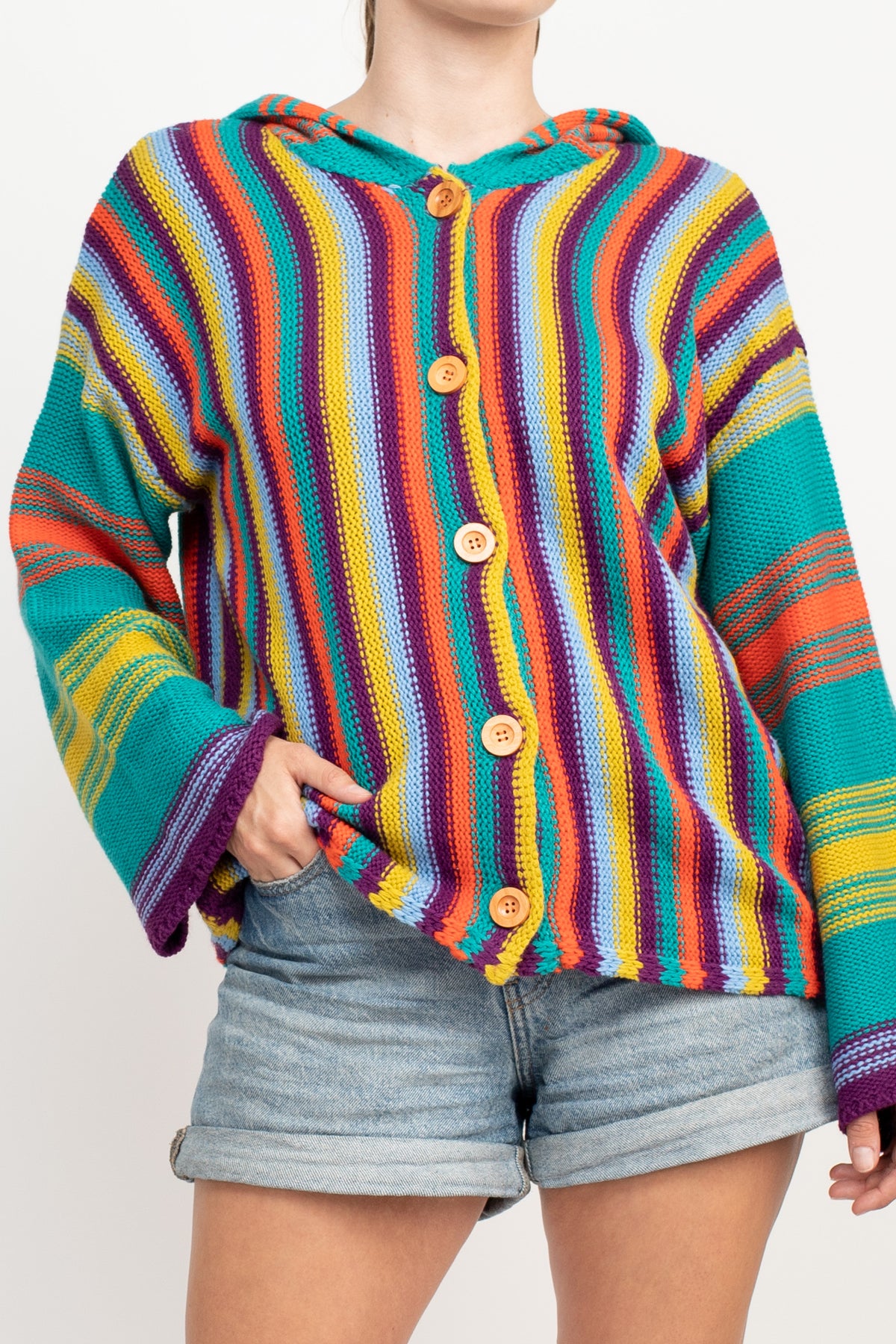 Unisex Striped Knit Sweater