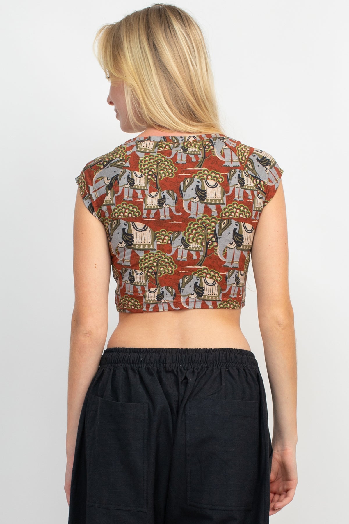 Elephant Raglan Crop Top