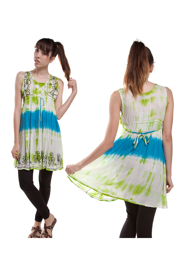 women's summer Tie-Dye Tunic top/beach dress