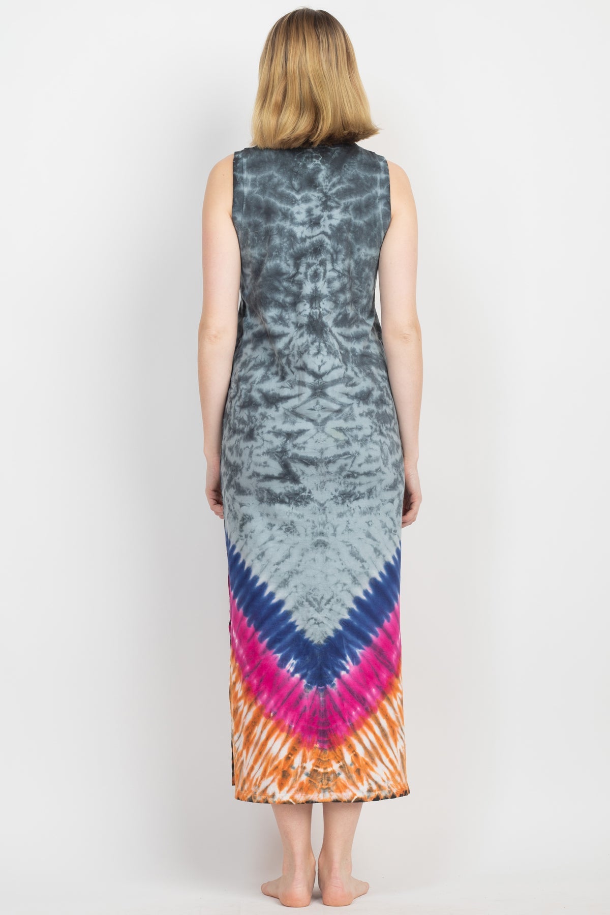 Sleeveless Tie-dye Midi Dress