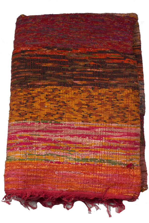 Handwoven Recycled Sari Boho Area Rug