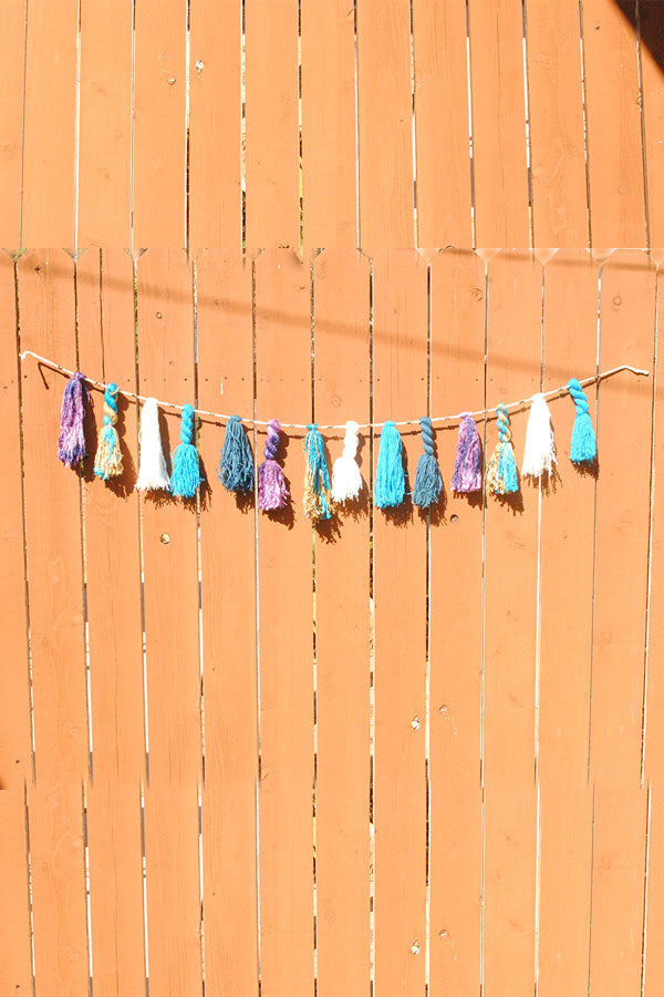 Tassel and Carved Bead Garland