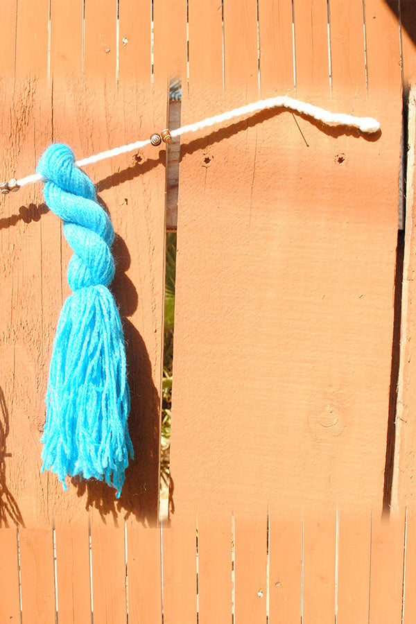 Tassel and Carved Bead Garland