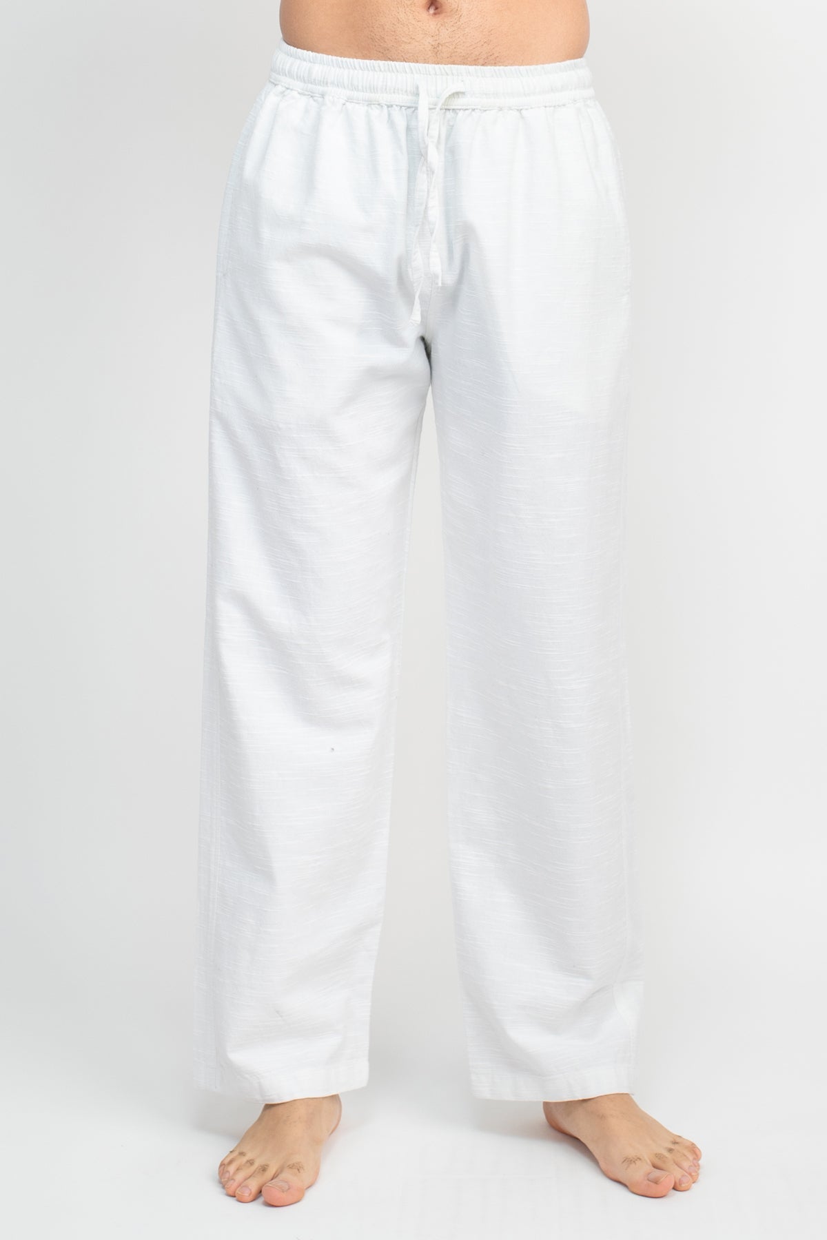 YUGI White Mens Cotton Yoga Pants – Styched Fashion