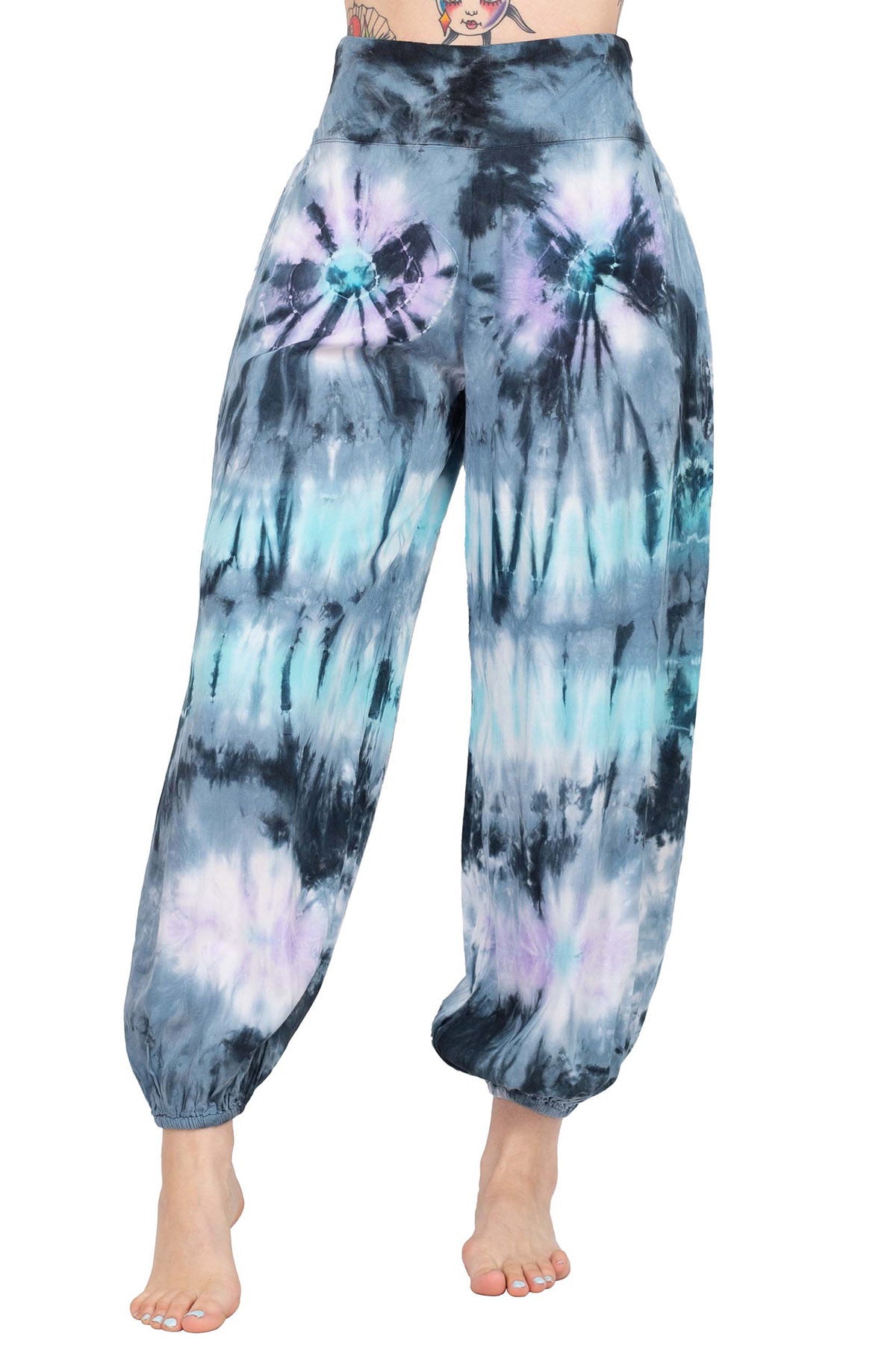 Unisex Jewel Tie-dye Harem Pants