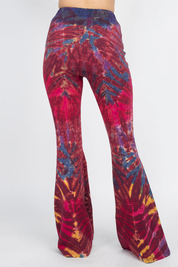 Tie-Dye Organic Cotton Belly Bottom Pants