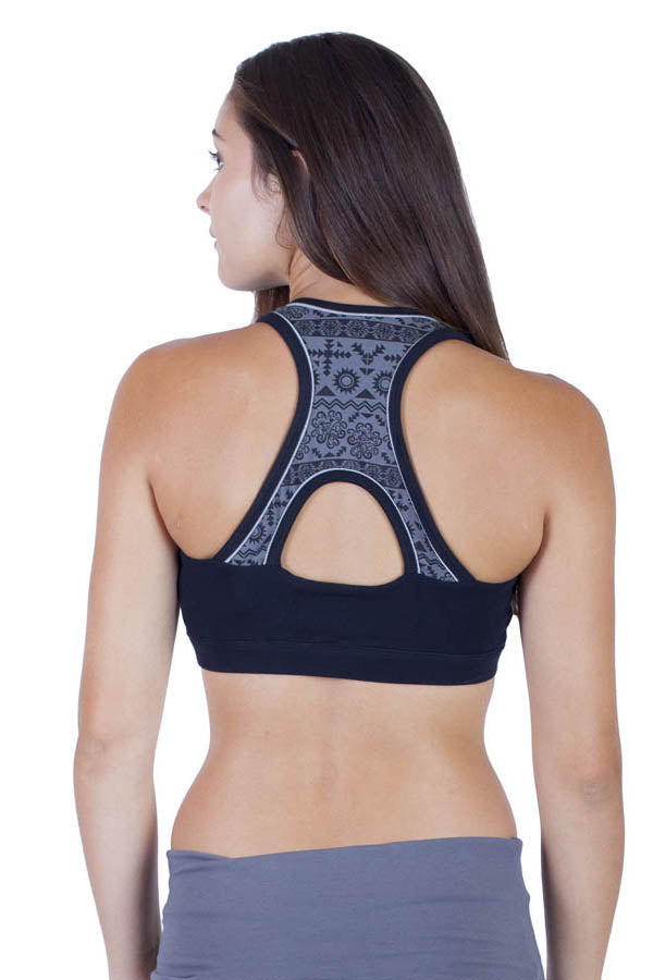 Aztec Sunrise Razor Cut Organic Yoga Bra