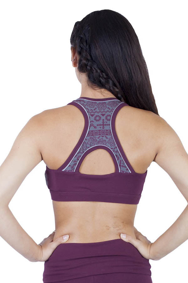 Aztec Sunrise Razor Cut Organic Yoga Bra