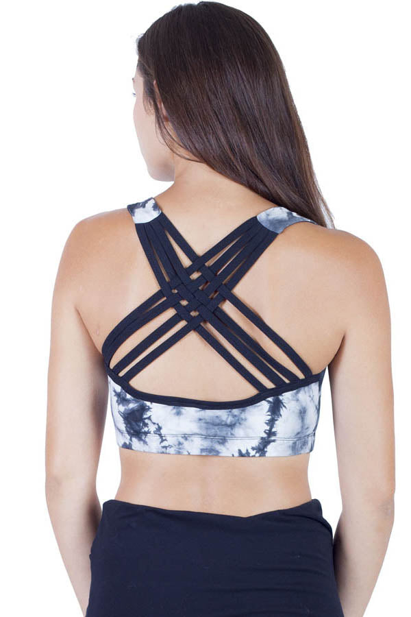 Funky Tie-Dye Strappy Back Organic Bra Top