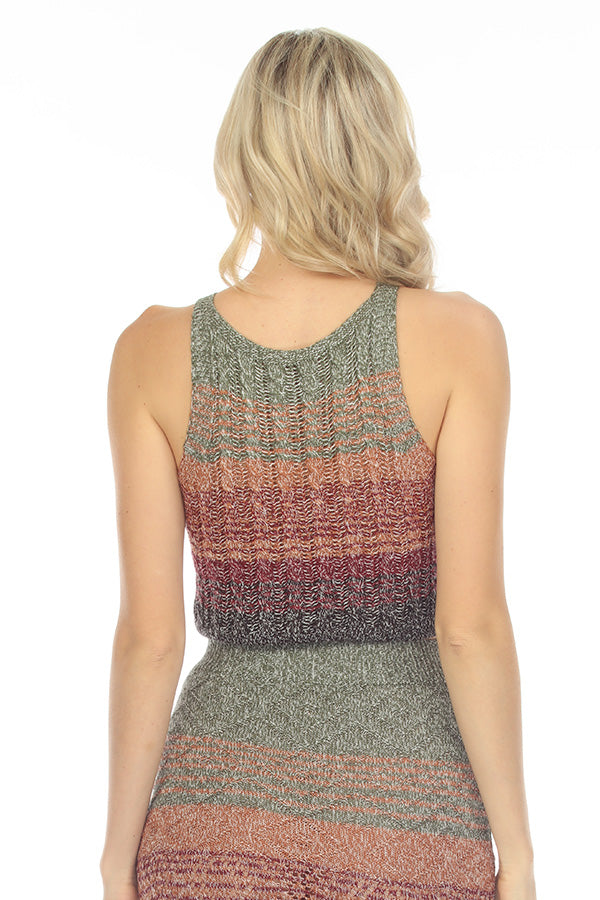 Gradient Knit Racerback Crop Top