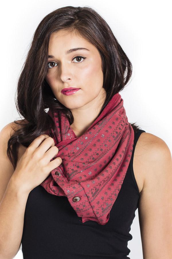 Organic Cotton Om Infinity Scarf