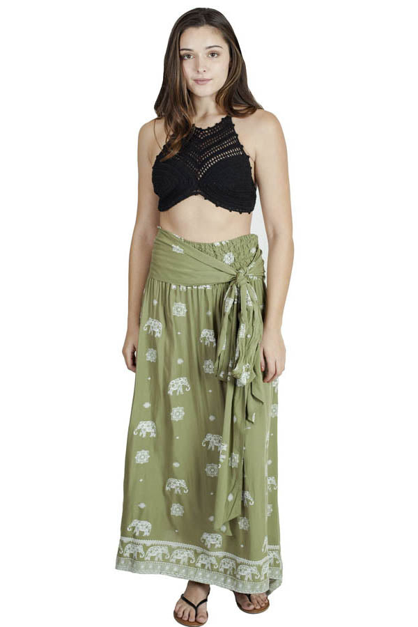 Boho maxi shop wrap skirt