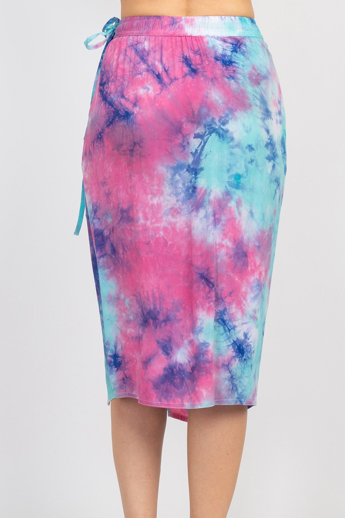 Tie dye clearance wrap around skirt