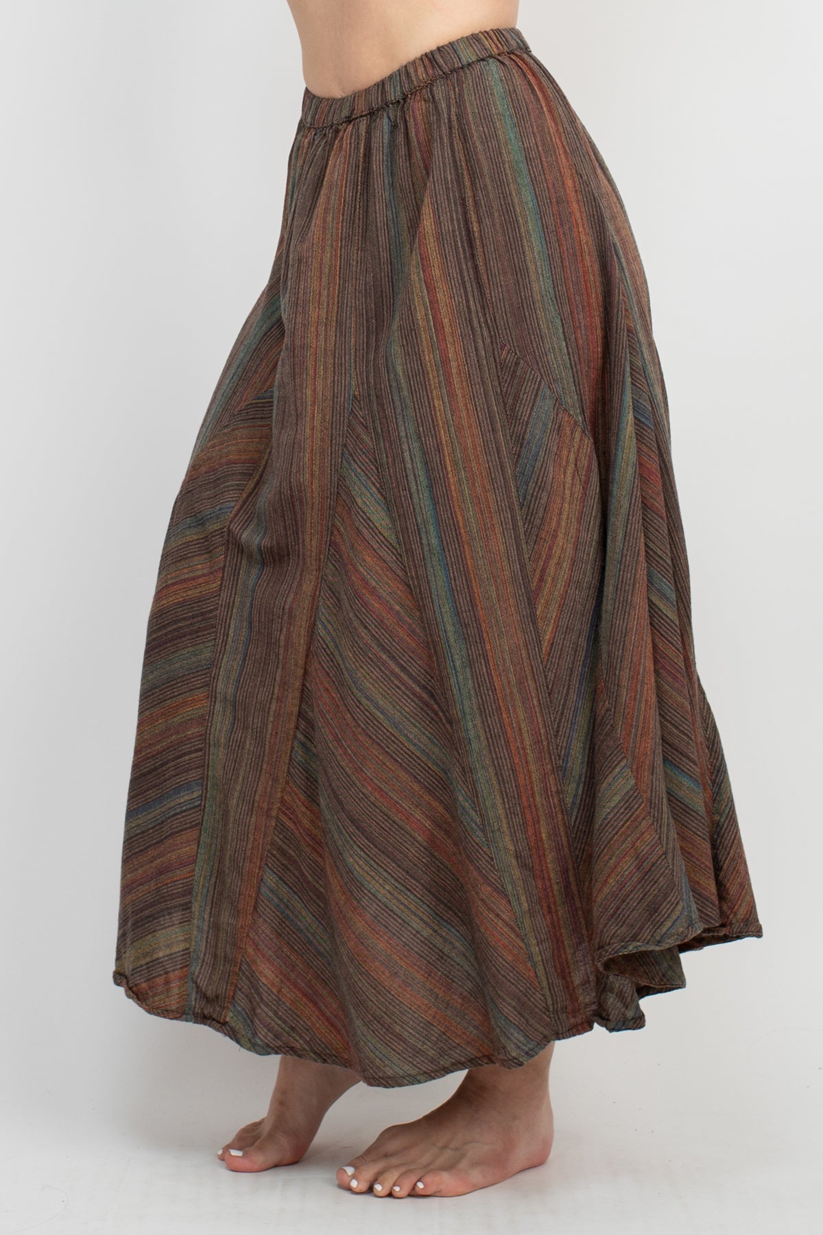 Twirl Striped Maxi Skirt