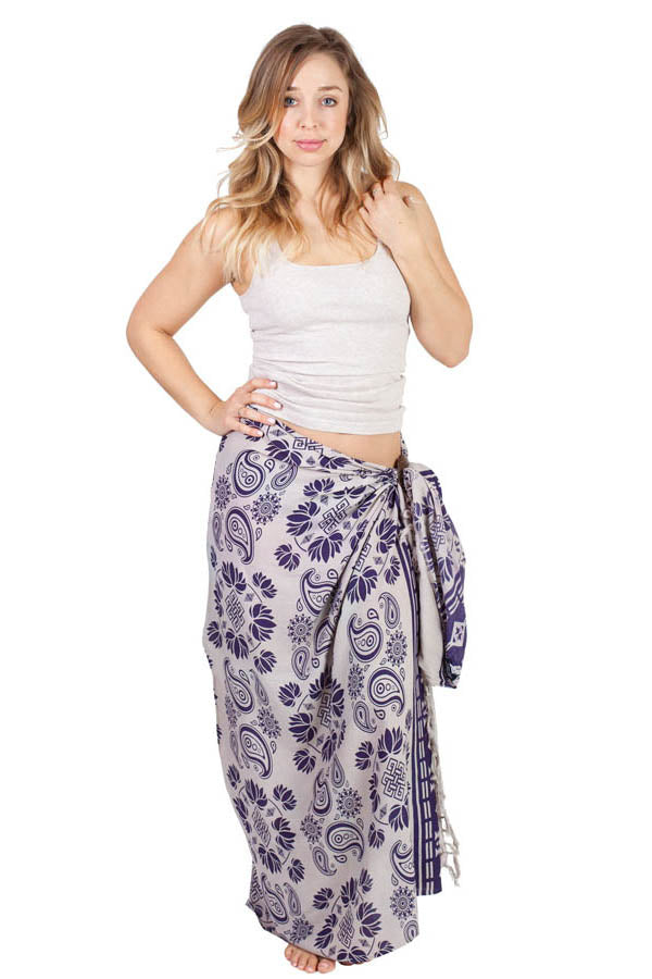 Paisley Ponds and Lily Pads Mutli-Way Sarong