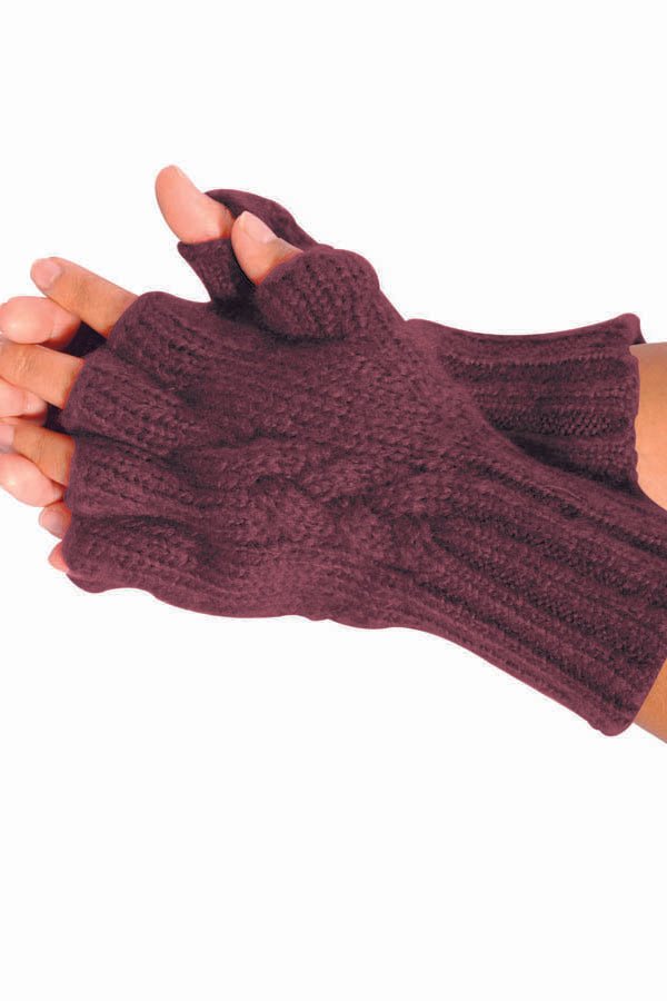 Bohemian Braided Stitch Fingerless Gloves