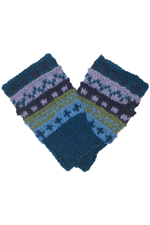 Winter hand knit handwarmer, fingerless Gloves