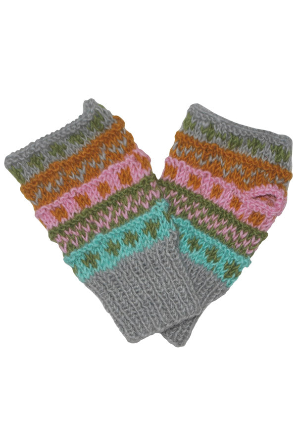 Winter hand knit handwarmer, fingerless Gloves