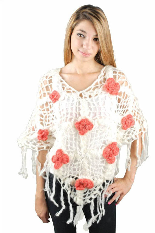 Silly yogi floral poncho