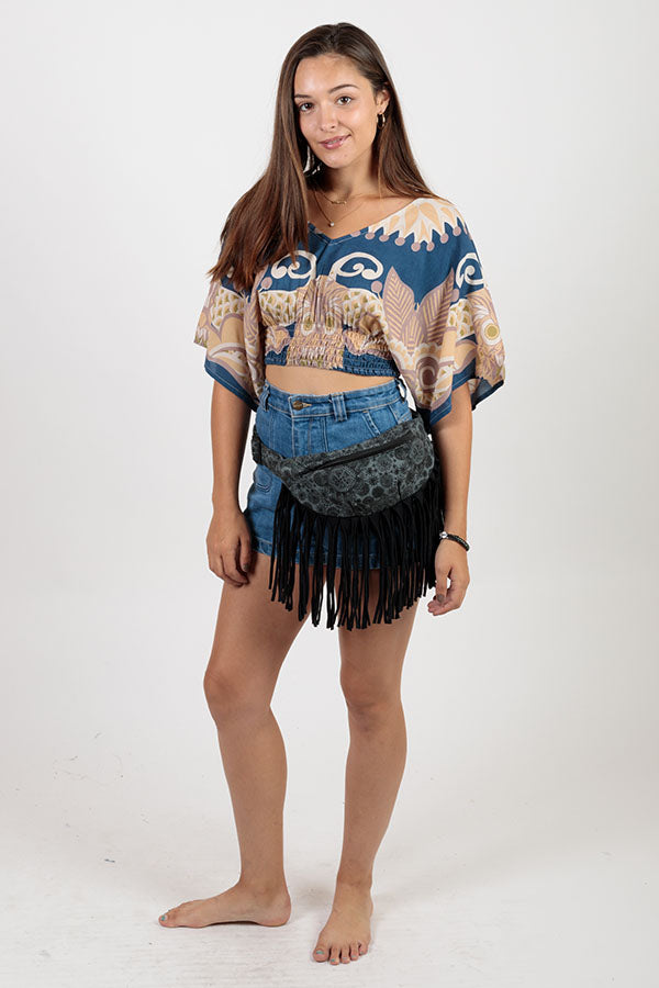 Vintage Fringe Cotton Boho Hip Pack