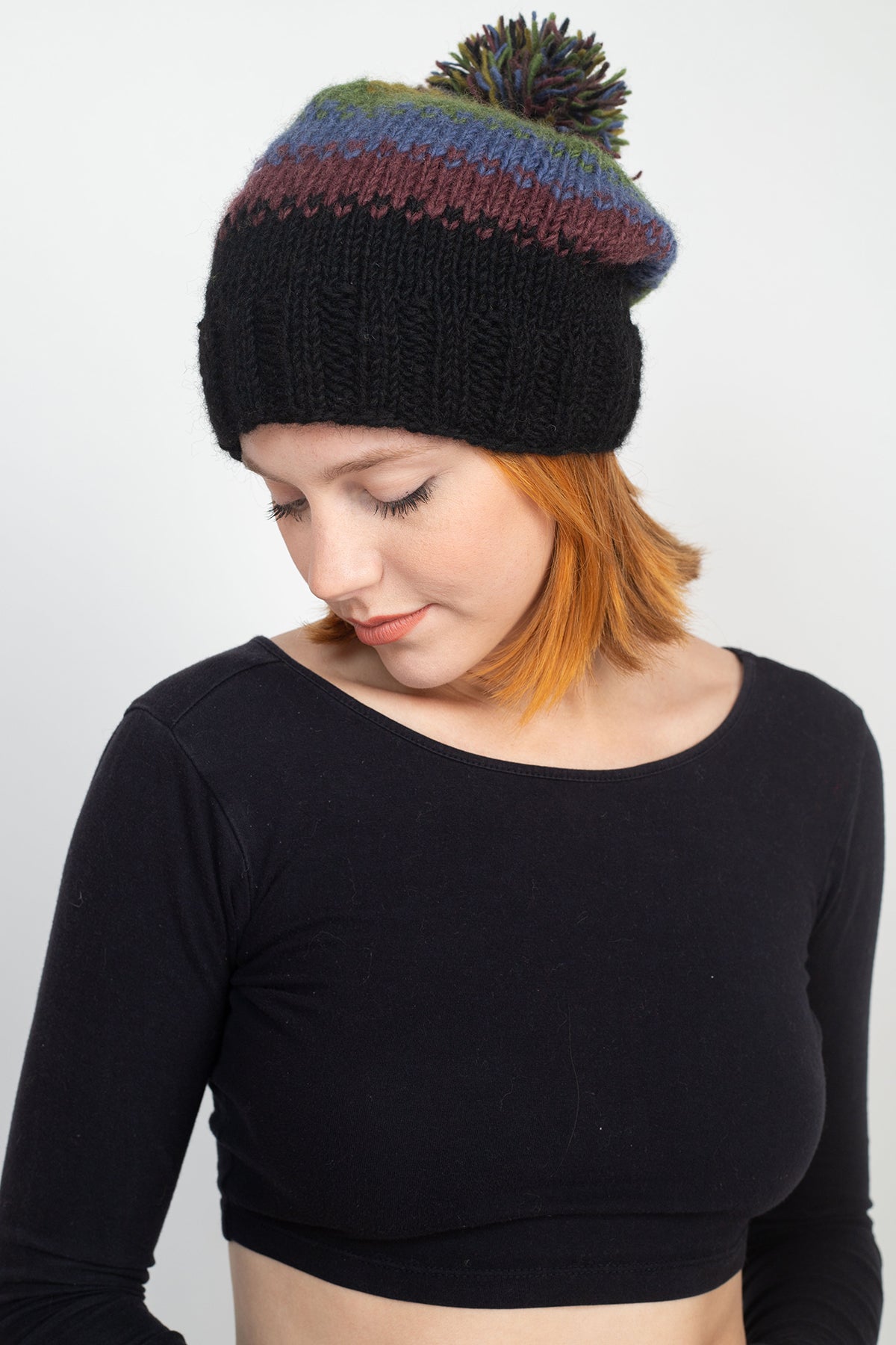 Blurred Lines Pom Beanie