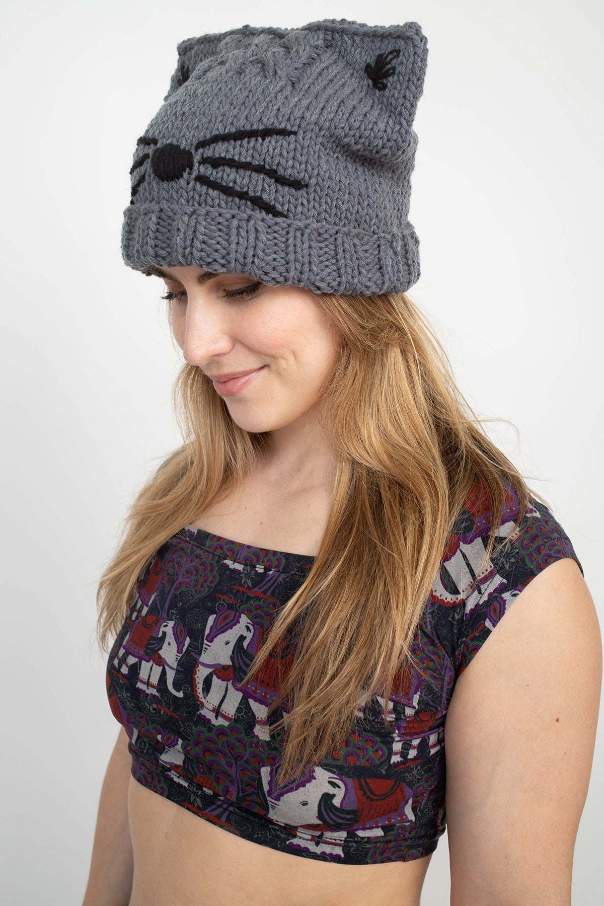 Knit Kitty Cat Beanie