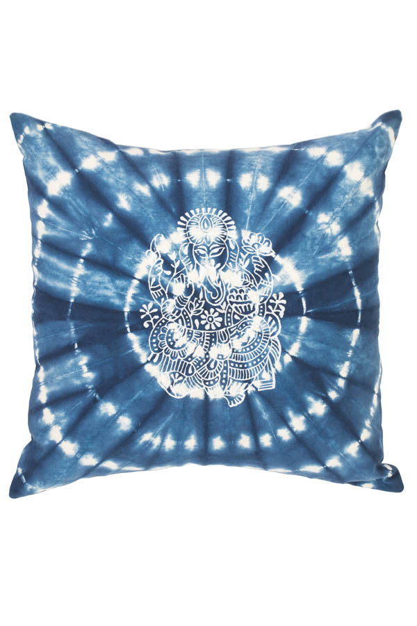 Spiral Tie Dye Throw Pillow With Print Cover