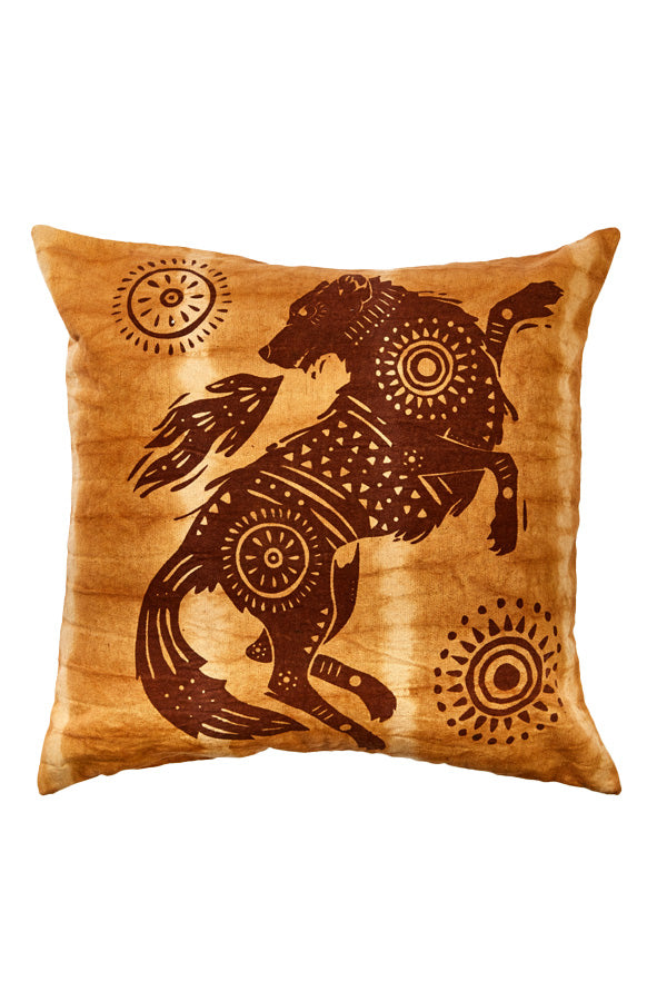 Tiedye Spirit Animal Throw Pillow