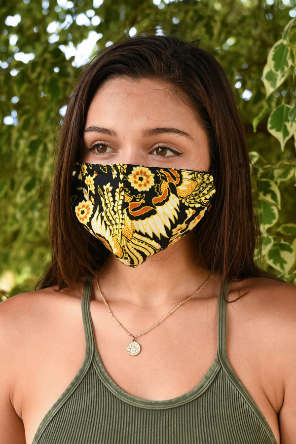 Batik Print Cotton Face Mask