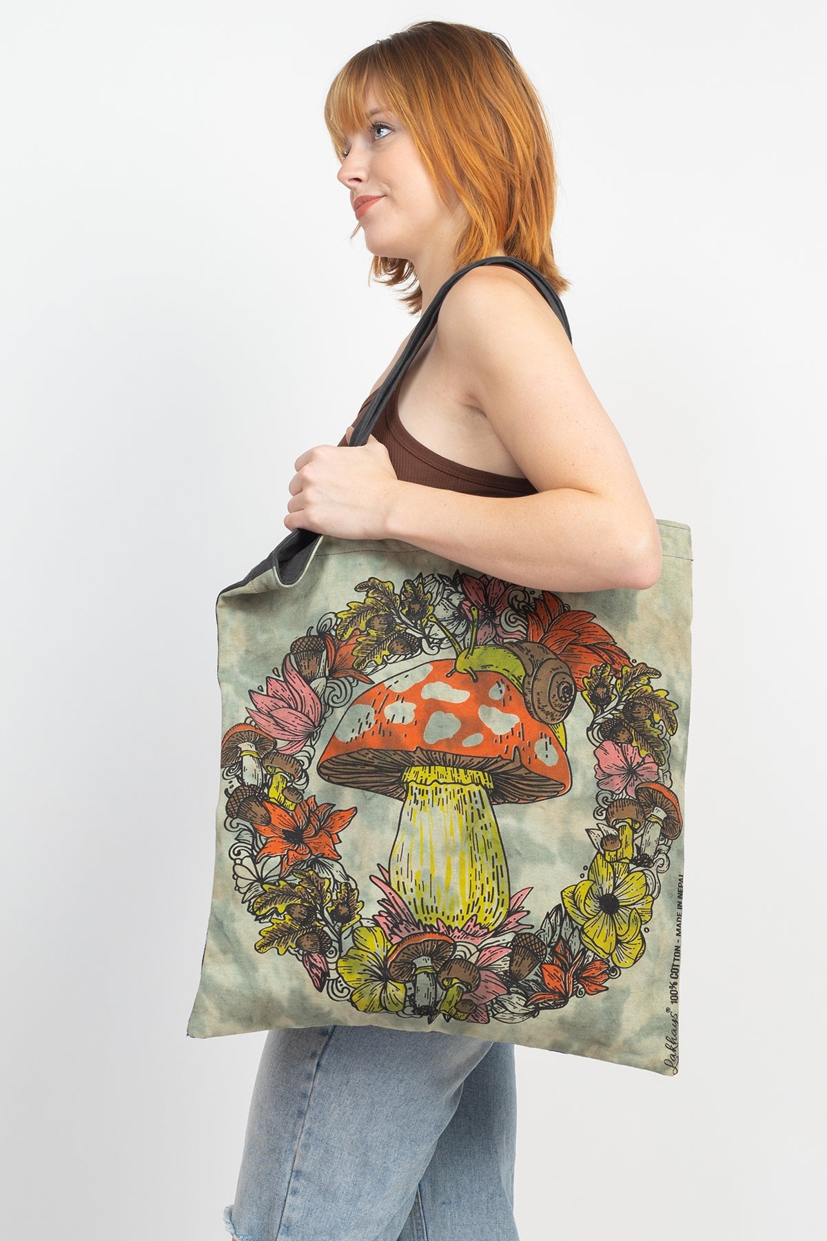 Mushroom Wreath Canvas Tote